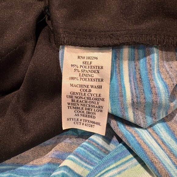 Connected Apparel Blue Black White Sheath Dress Size 22W - Picture 4 of 9